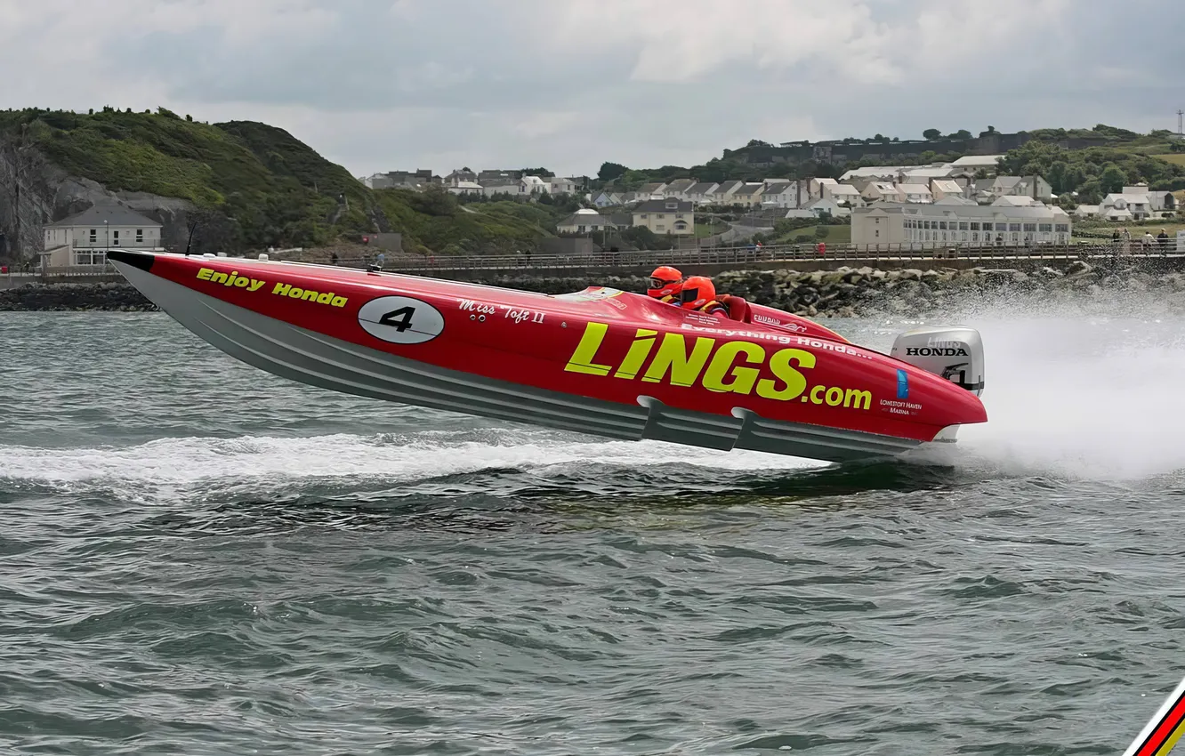 Photo wallpaper race, boat, speed