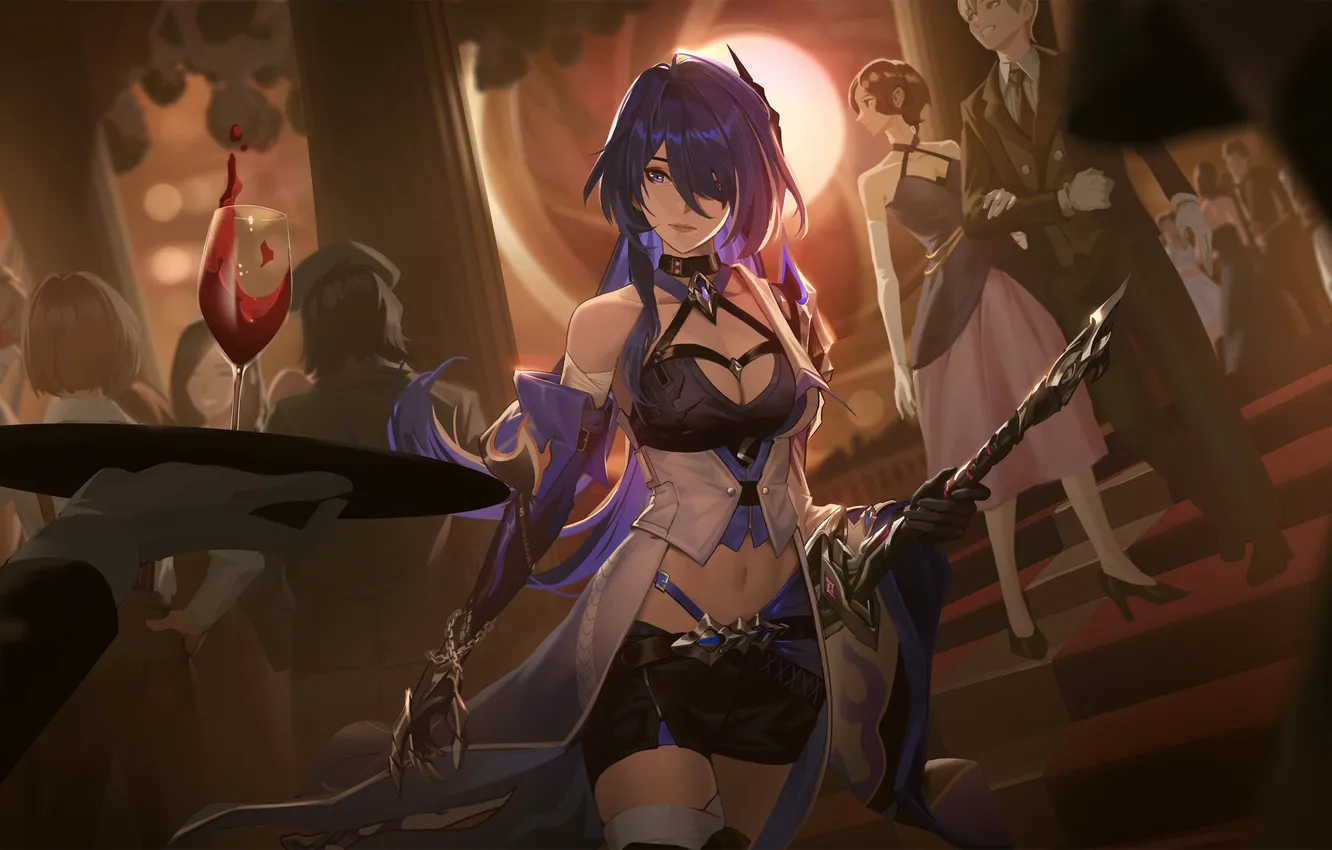 Photo wallpaper hair, purple, Acheron