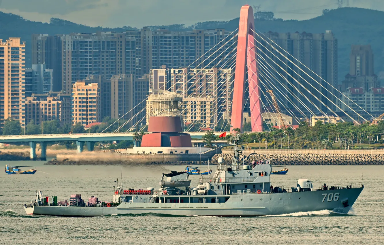 Photo wallpaper minesweeper, the Chinese Navy, Jingjiang