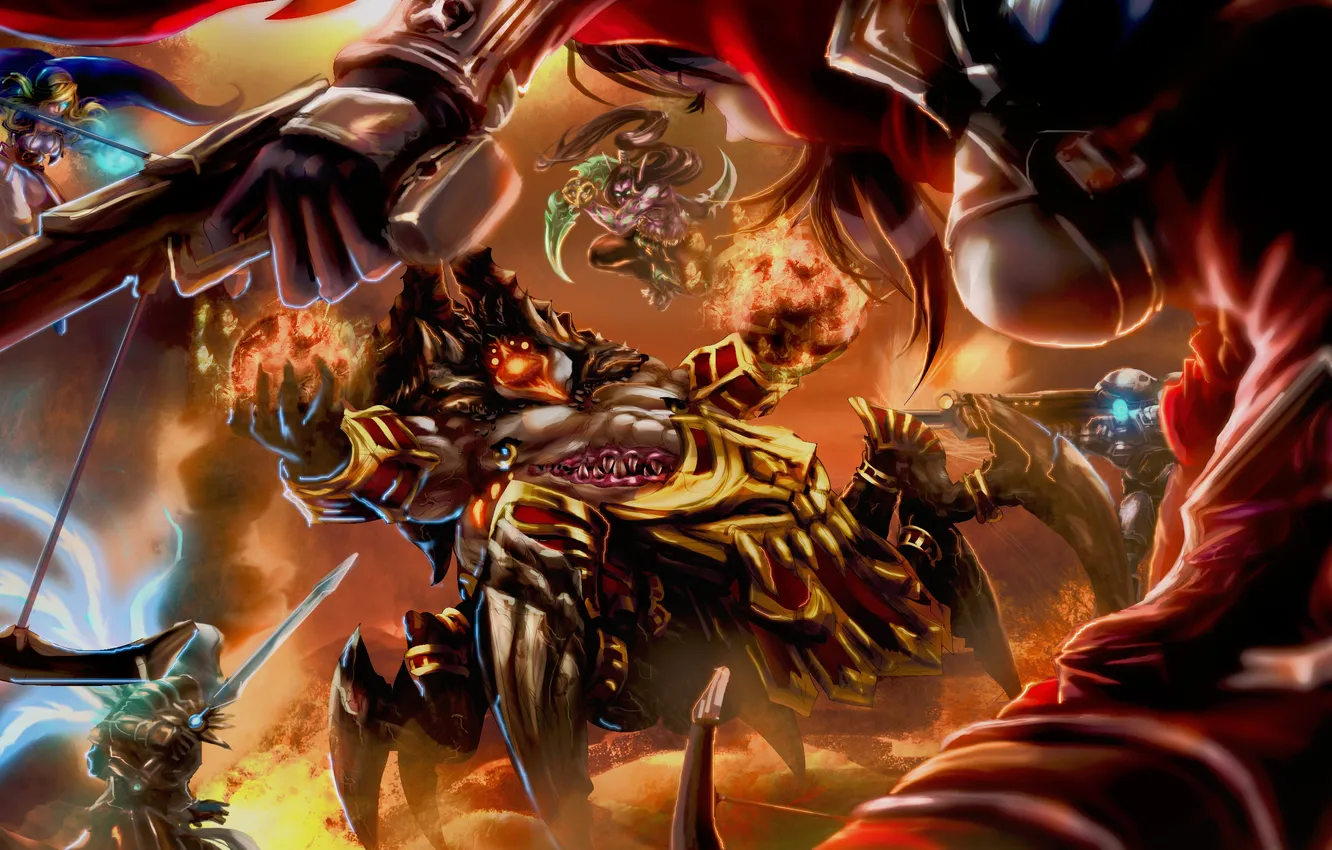 Photo wallpaper starcraft, World of Warcraft, Diablo 3, warcraft, wow, Demon Hunter, Jaina Proudmoore, Sylvanas