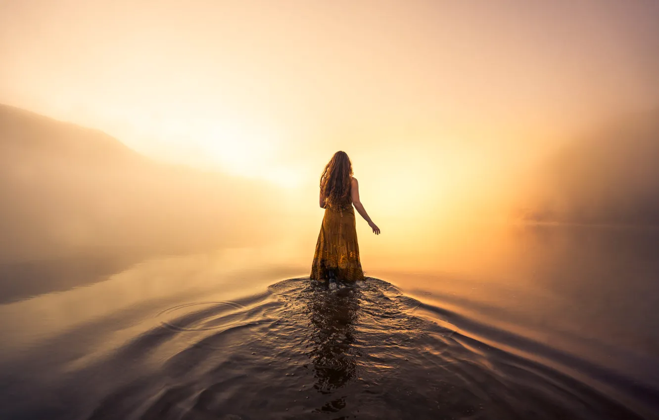 Photo wallpaper water, fog, mood, ruffle, sundress, by Lizzy Gadd