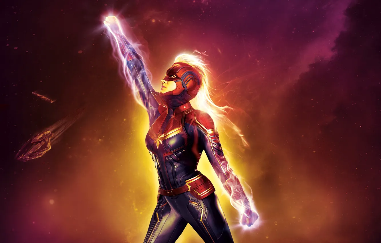 Photo wallpaper space, light, fire, girl, Action, fighter, Earth, soldier