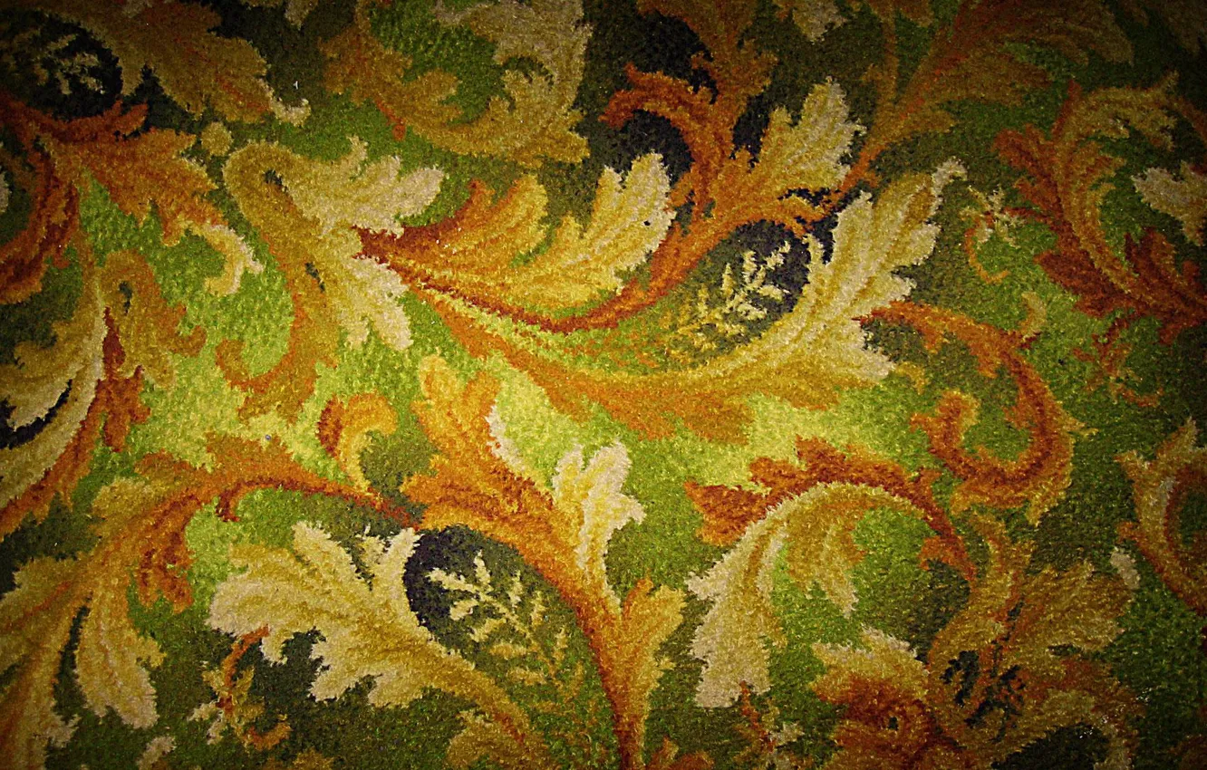 Photo wallpaper yellow, green, colors, Khokhloma