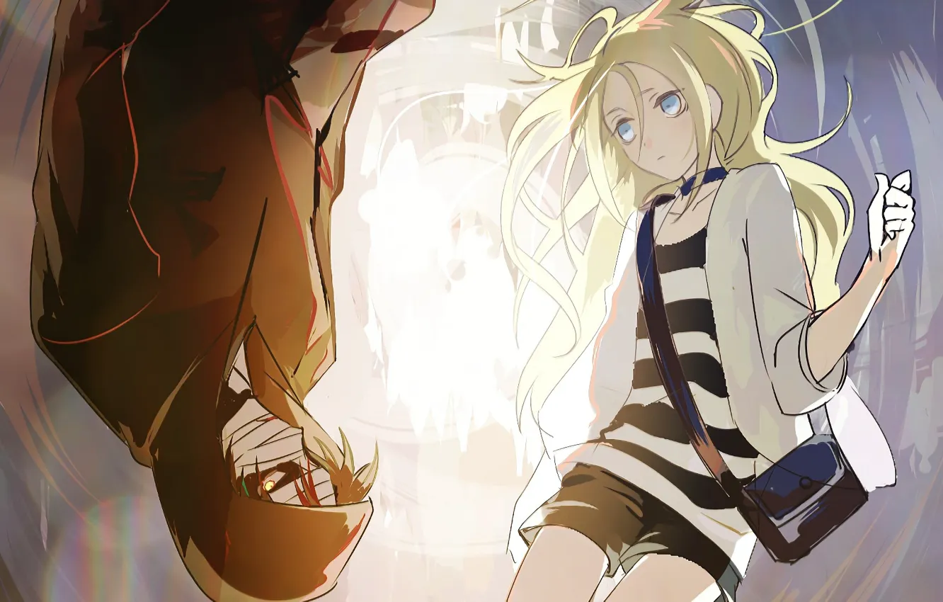 Photo wallpaper girl, art, guy, Angel bloodshed, Satsuriku no Tenshi