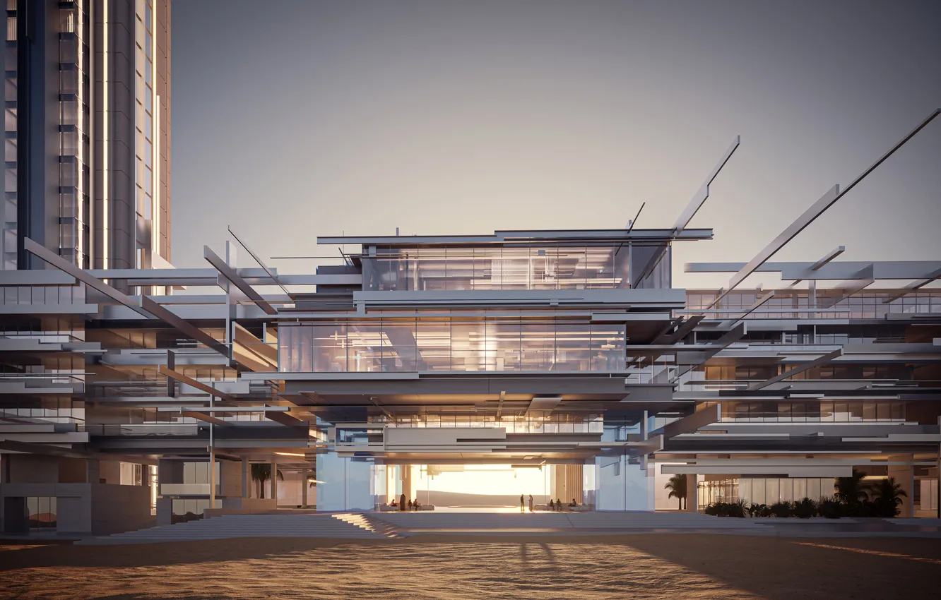 Photo wallpaper sunset, Saudi Arabia, neom, epicon region