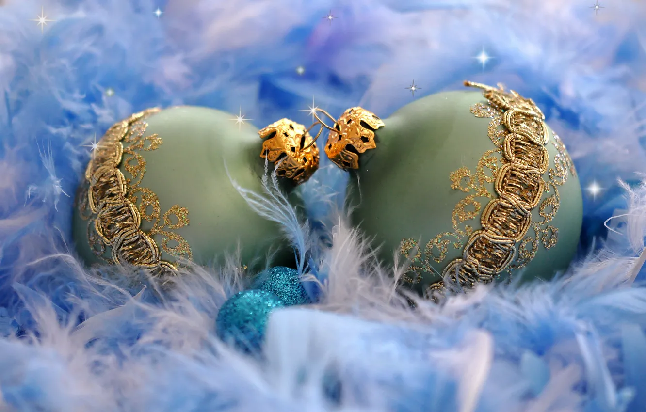 Photo wallpaper balls, decoration, toy, new year, Christmas, Mar