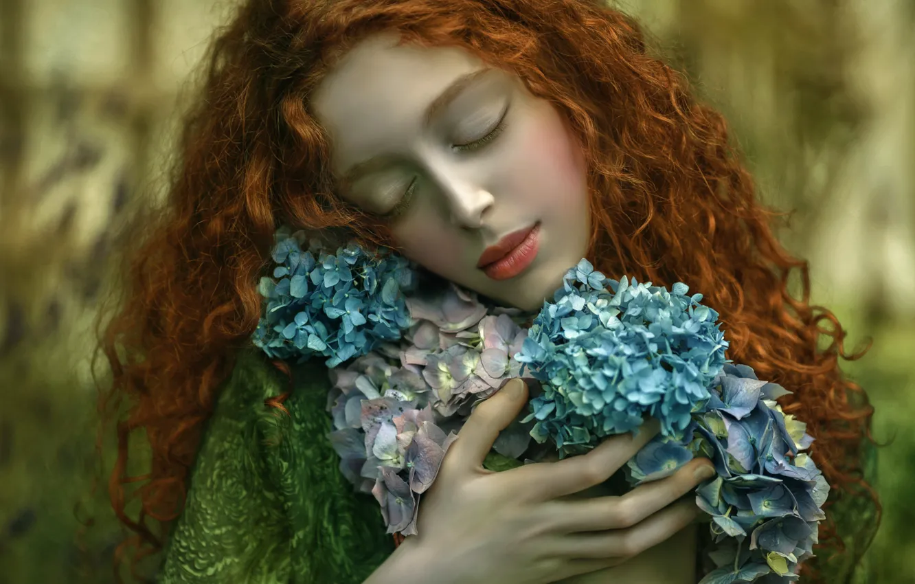 Photo wallpaper girl, fantasy, art, Agnieszka Lorek, Ophidia, Love to nature