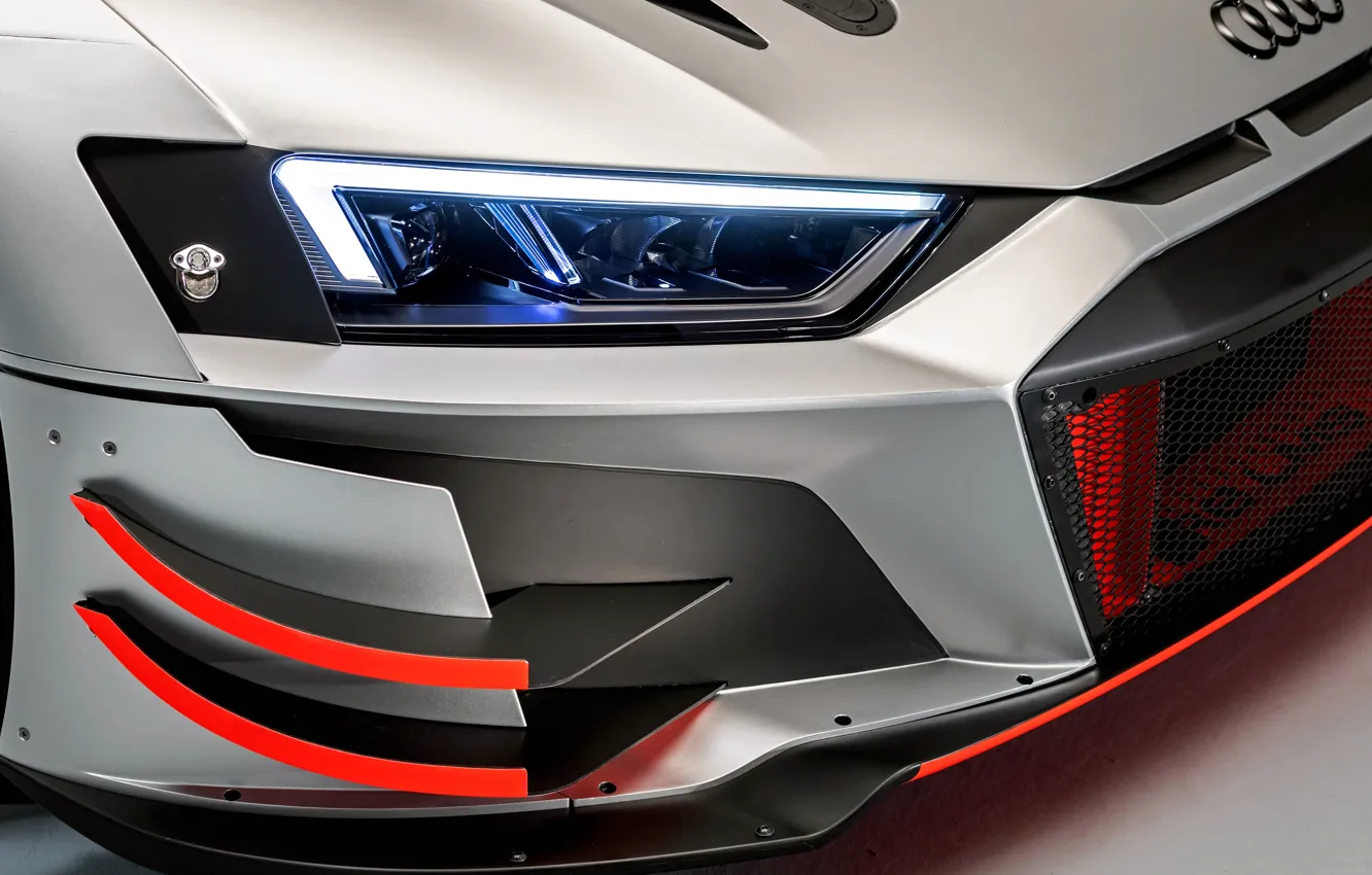 Photo wallpaper lights, racing car, Audi R8, LMS, 2019