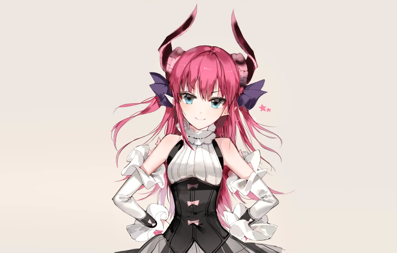 Photo wallpaper girl, background, horns, Fate / Grand Order