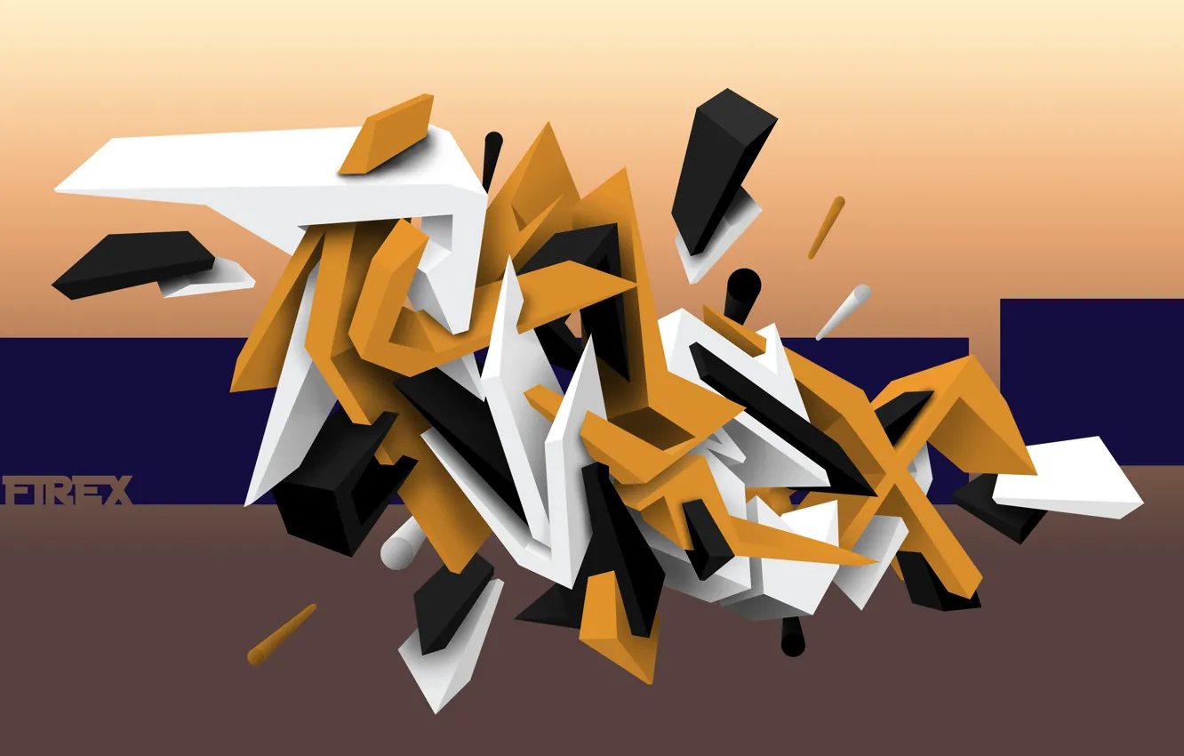 Photo wallpaper abstract, graffiti, line, photoshop, Firex