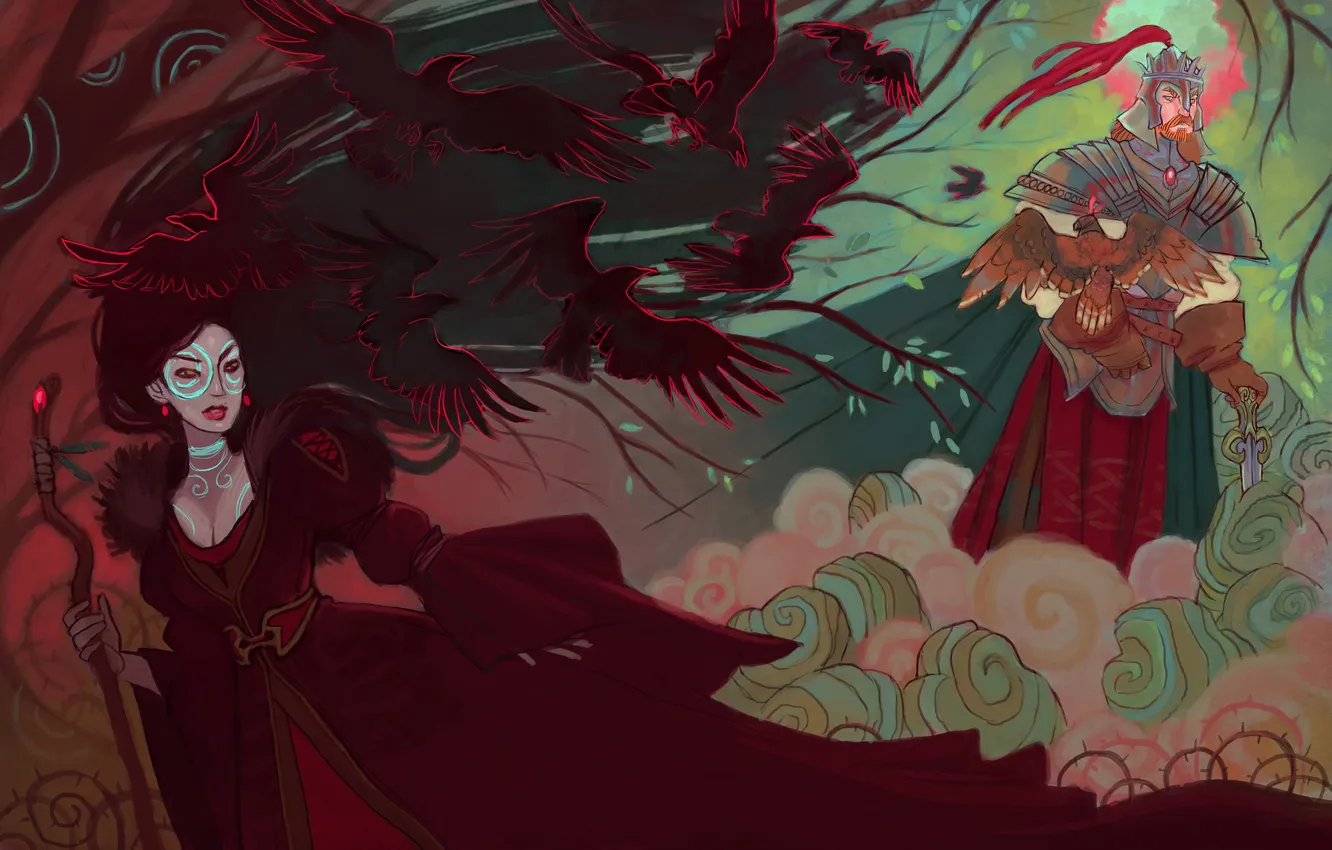 Photo wallpaper girl, art, male, The Once and Future King