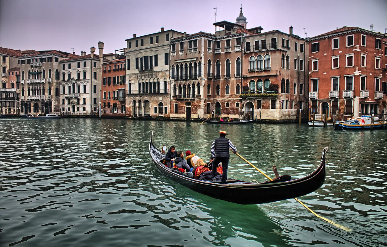 Photo wallpaper Italy, Venice, Gondola, Building, Italy, Venice, Italia, Venice