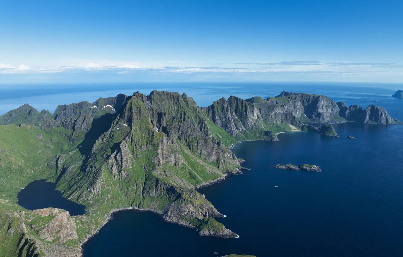 Photo wallpaper mountains, nature, Norway, The Lofoten Islands