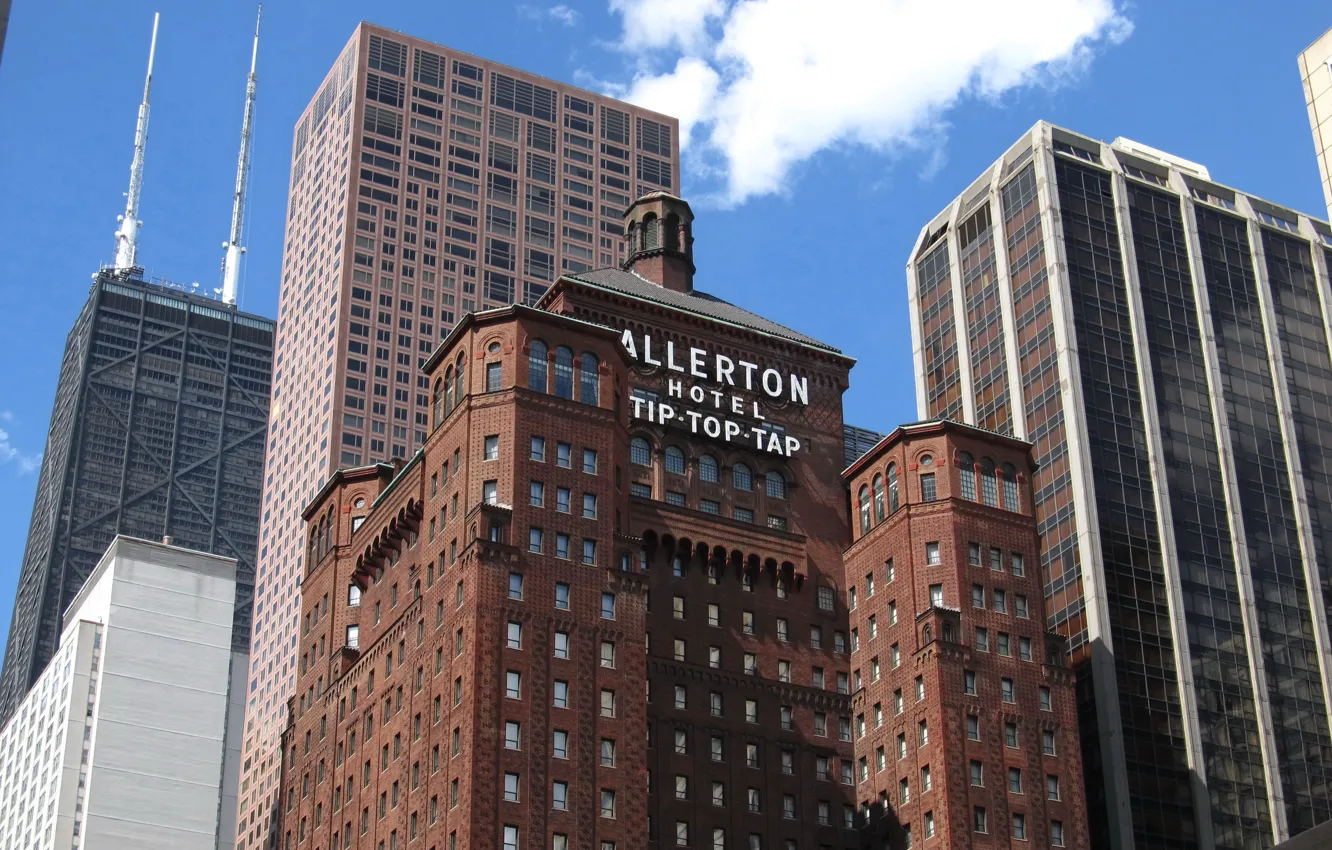 Photo wallpaper Chicago, USA, America, the hotel, Il, Allerton Hotel Chicago, Allerton