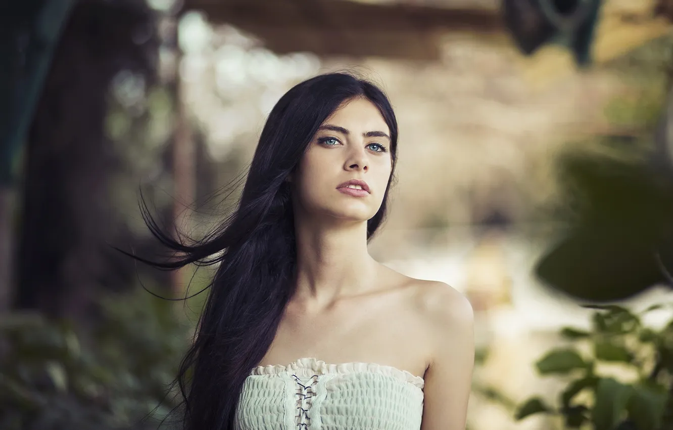 Photo wallpaper look, girl, macro, nature, hair