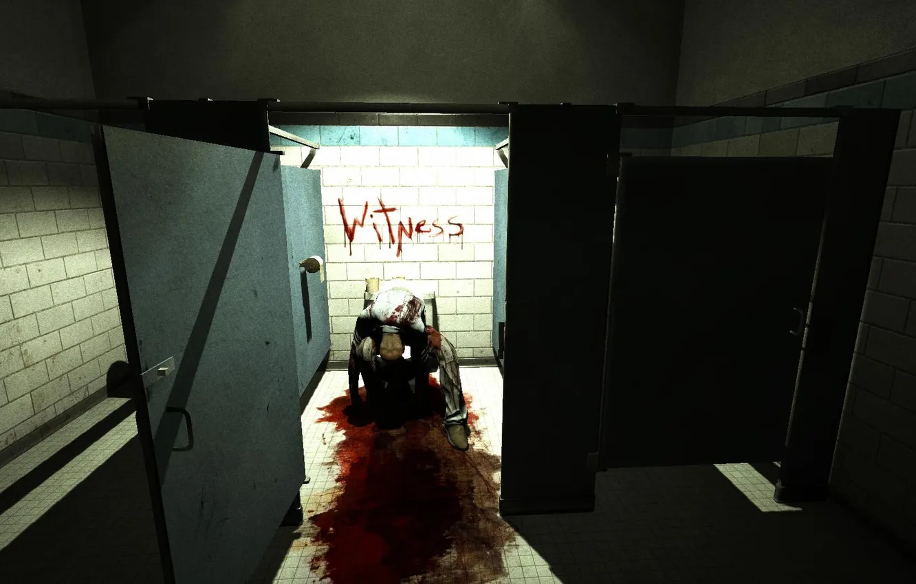 Photo wallpaper toilet, corpses, outlast
