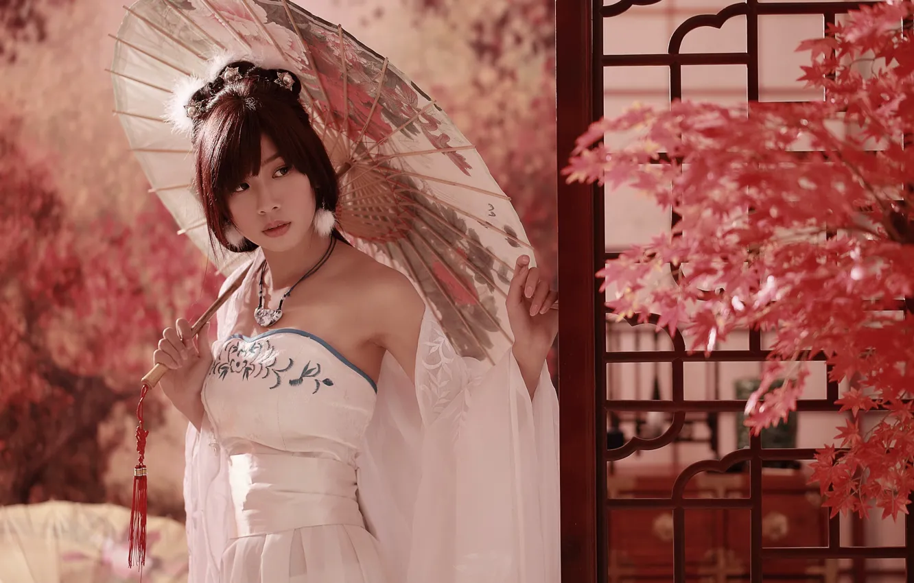 Photo wallpaper style, Asian, devuschka