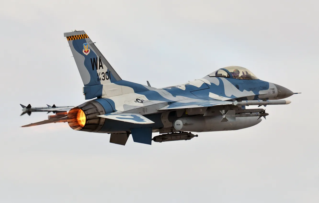 Photo wallpaper Fighting, Falcon, F-16C