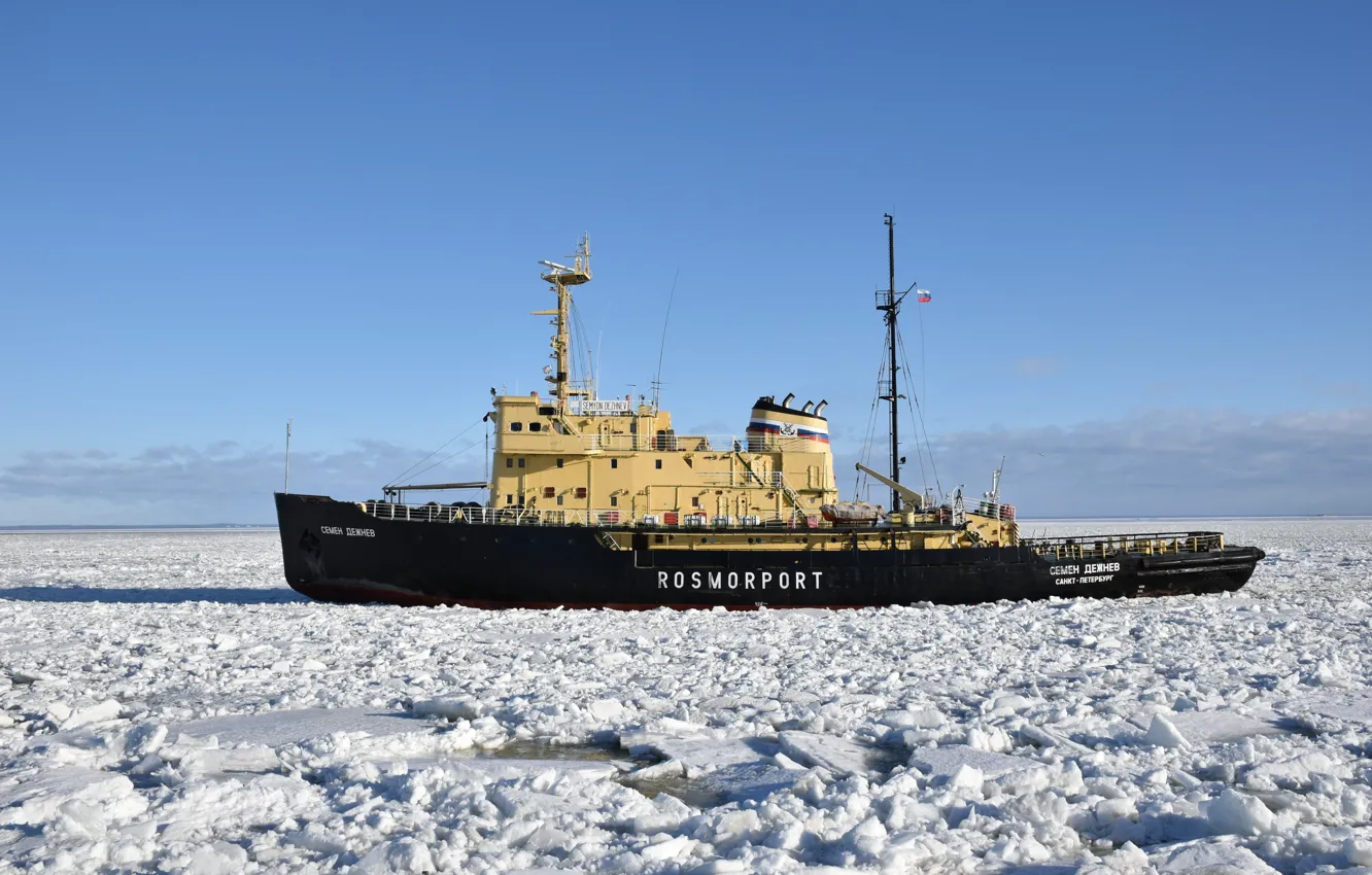 Photo wallpaper icebreaker, North, Semyon Dezhnev