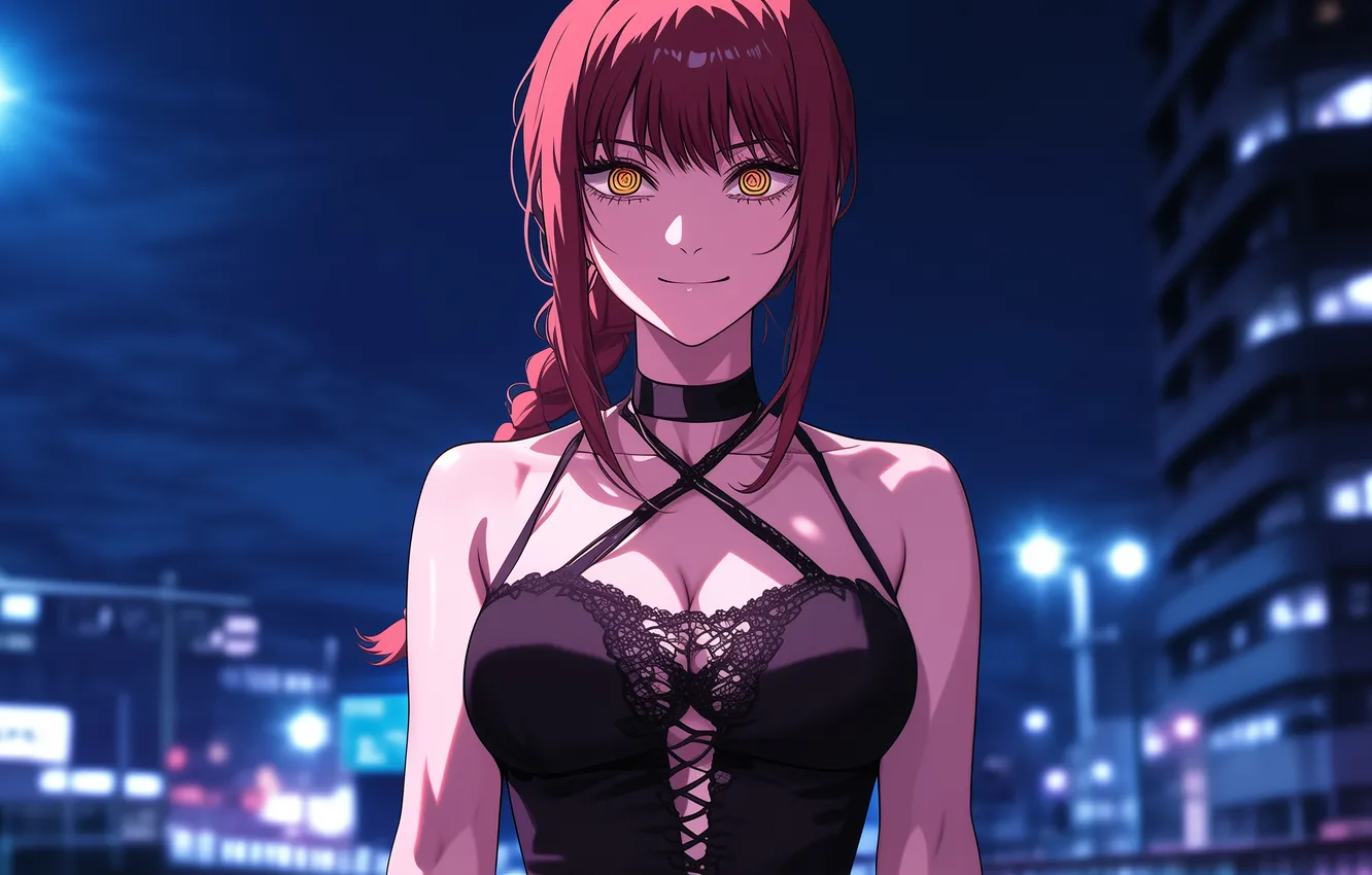 Photo wallpaper anime, art, art, red hair, Chainsaw Man, Makima, Makima, chainsaw man