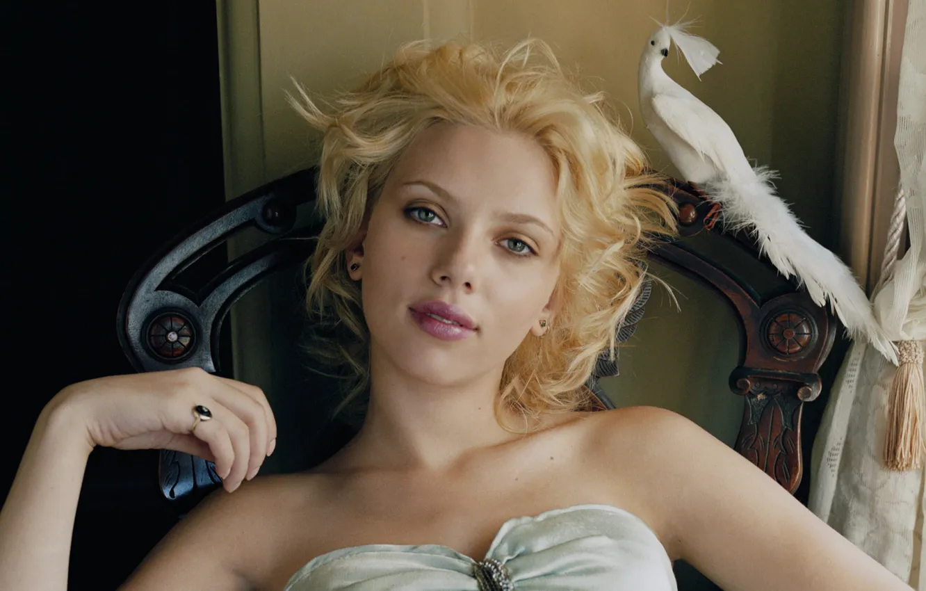 Wallpaper actress, Scarlett Johansson, chair, girl images for desktop