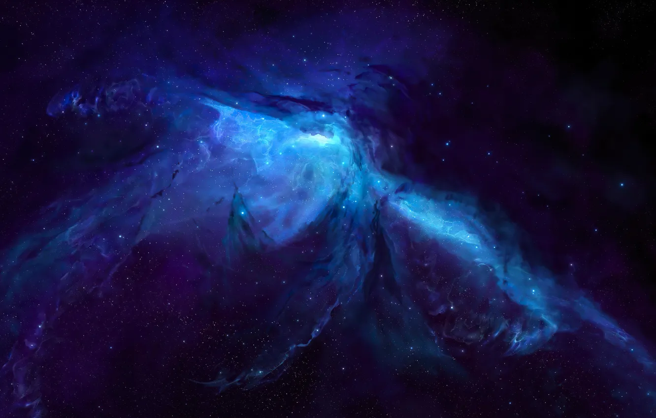 Photo wallpaper space, nebula, stars