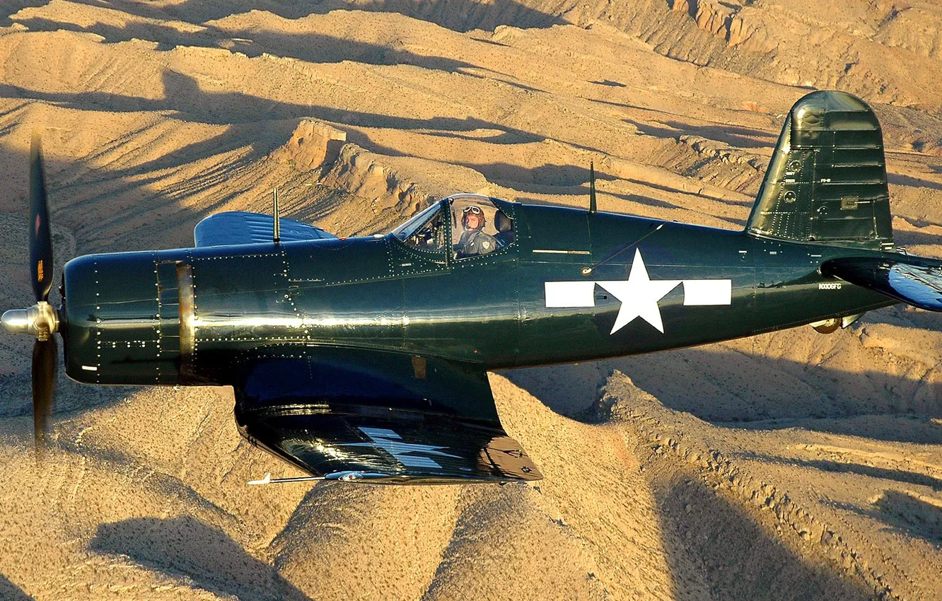 Photo wallpaper flight, sunset, mountains, landscape, fighter, pilot, propeller, the plane