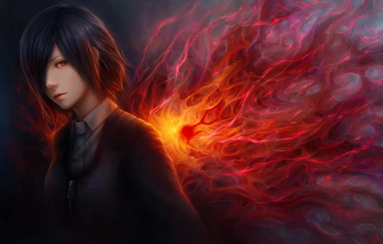 Photo wallpaper look, girl, anime, anime, art, Tokyo Ghoul, Bring Kirishima