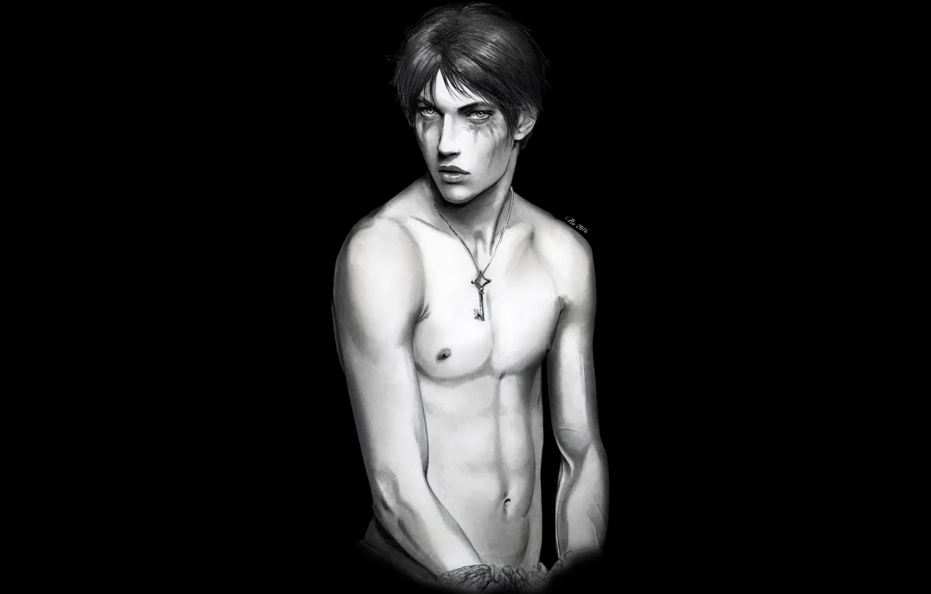Photo wallpaper look, sexy, guy, Attack Of The Titans, Shingeki No Kyojin, Eren Yeager, related, by redwarrior3