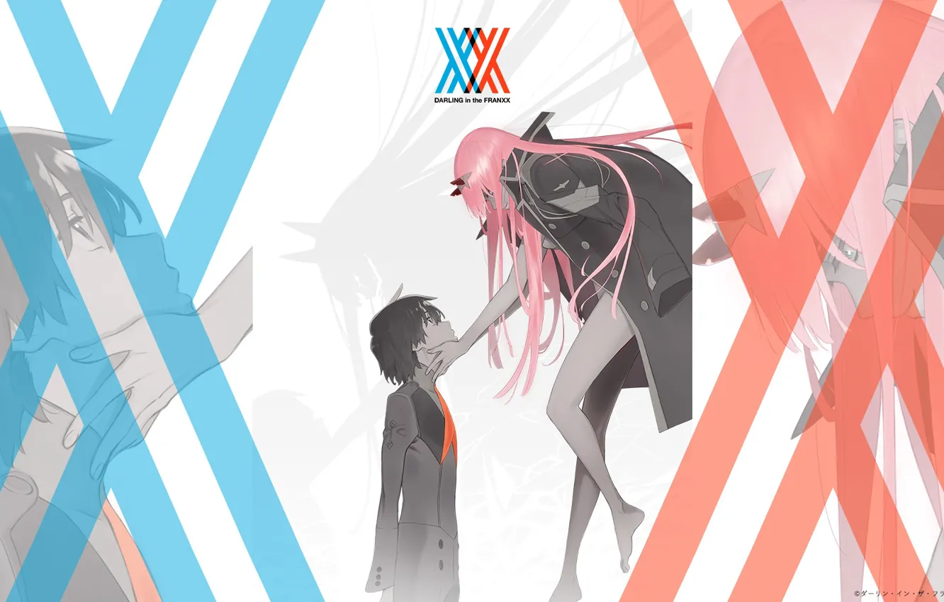 Photo wallpaper anime, art, two, darling in the frankxx