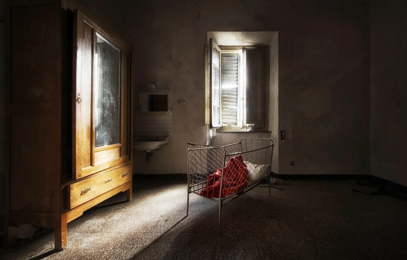 Photo wallpaper bed, window, wardrobe