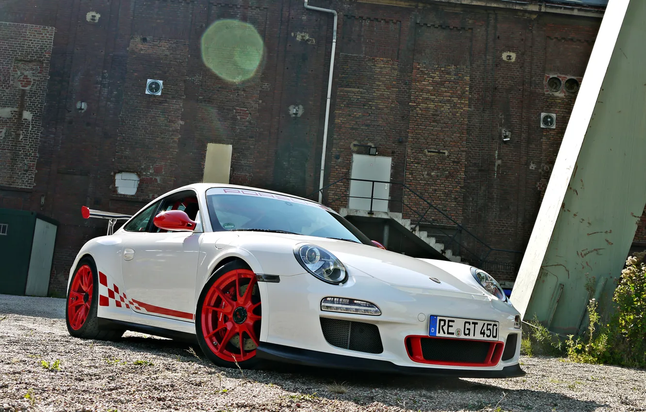 Photo wallpaper white, Porsche, white, Porsche, GT3