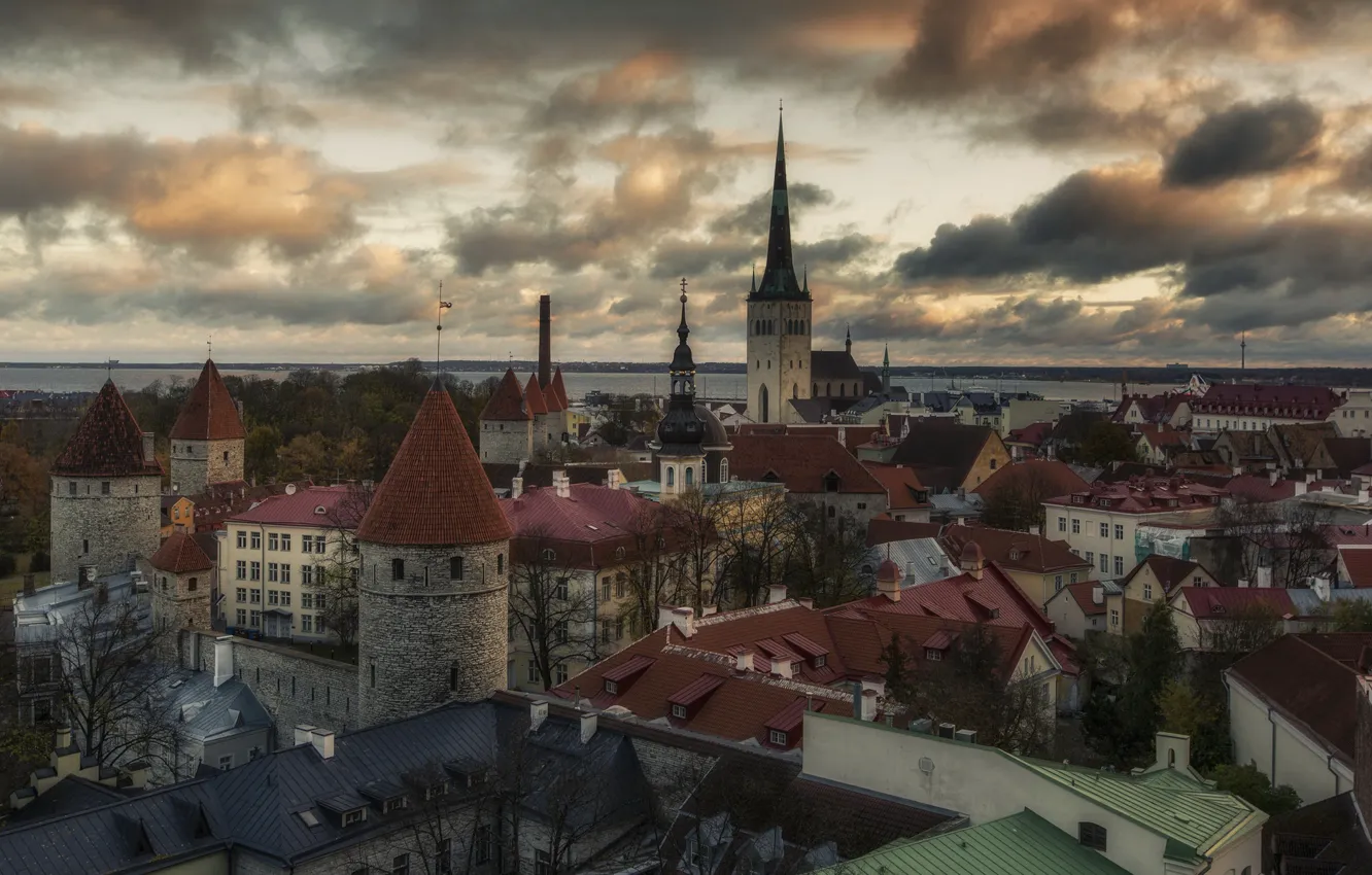 Photo wallpaper the city, Tallinn, Estonia