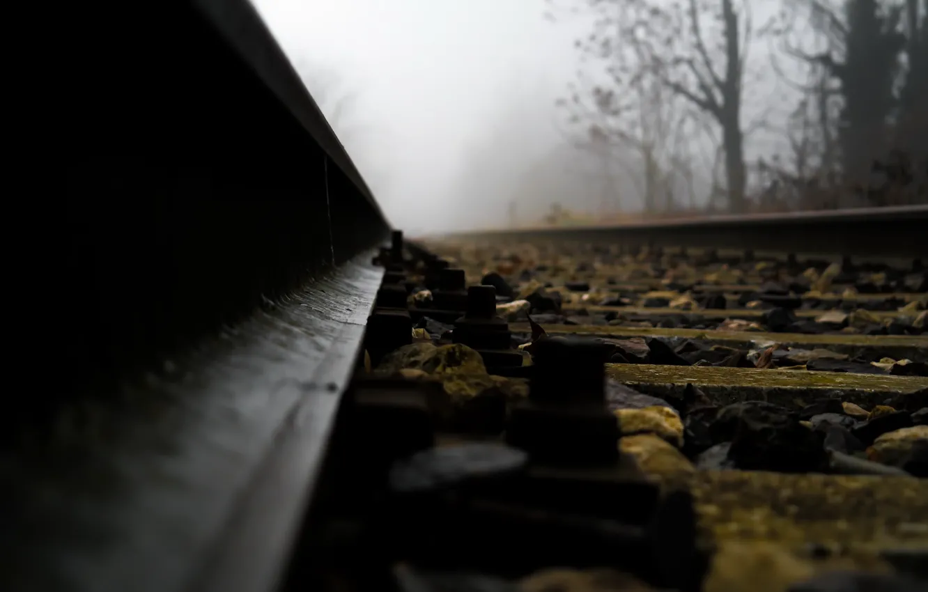 Photo wallpaper macro, background, railroad