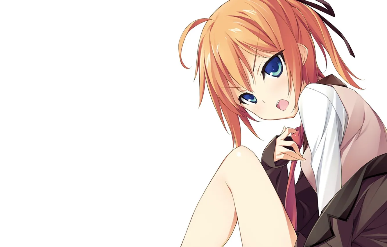 Photo wallpaper girl, Anime, white background., mayo chiki!, konoe subaru