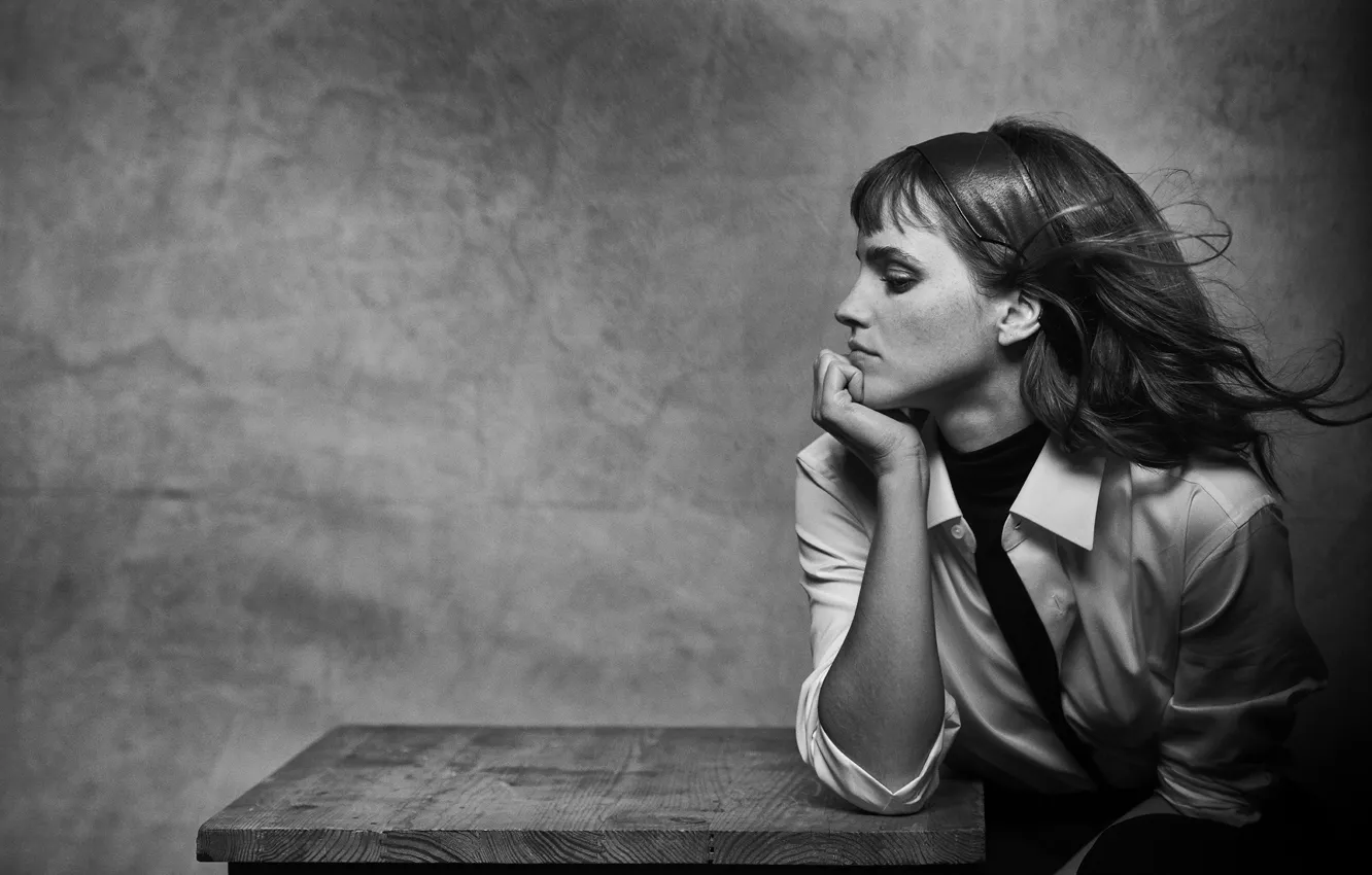 Photo wallpaper girl, reverie, actress, profile, girl, Emma Watson, Emma Watson, actress