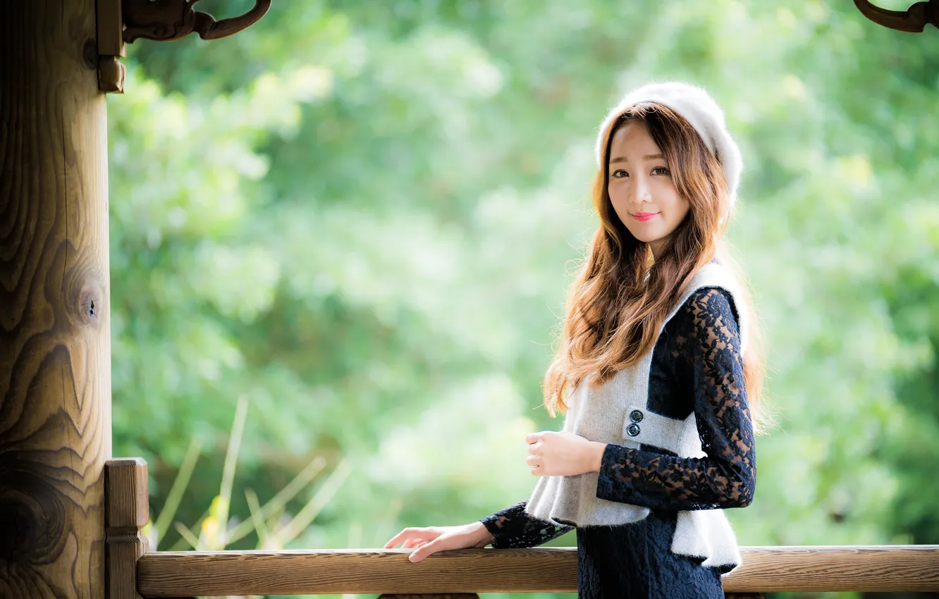 Photo wallpaper girl, Asian, cutie