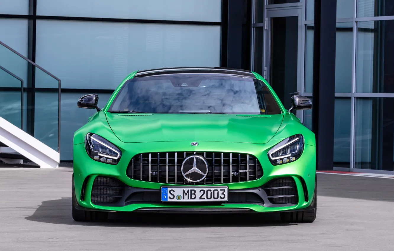 Photo wallpaper Mercedes-Benz, front view, AMG, GT R, 2019