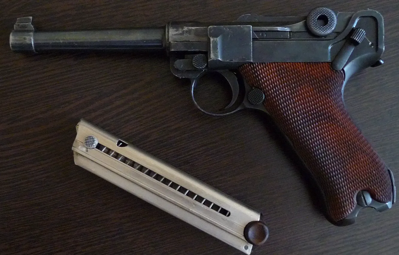 Photo wallpaper gun, weapons, Parabellum, Luger