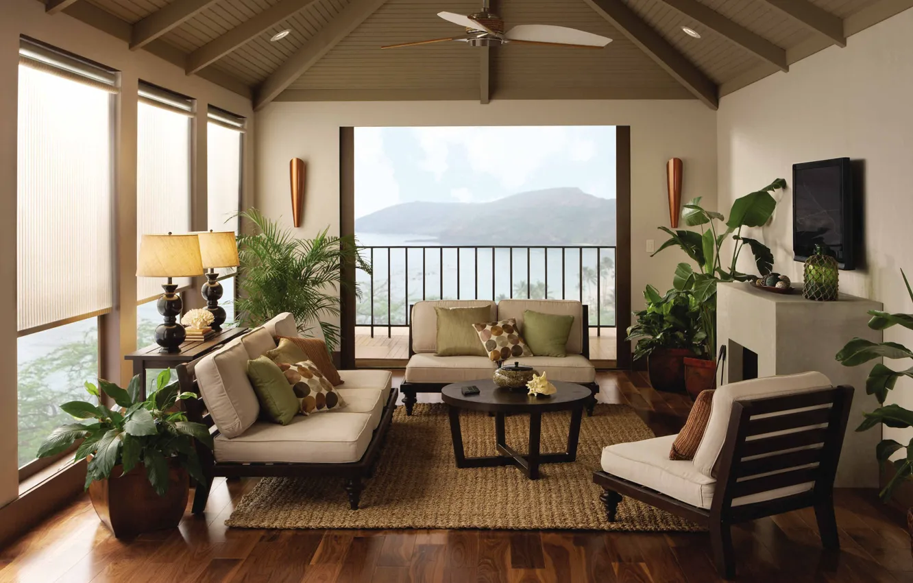 Photo wallpaper house, room, sofa