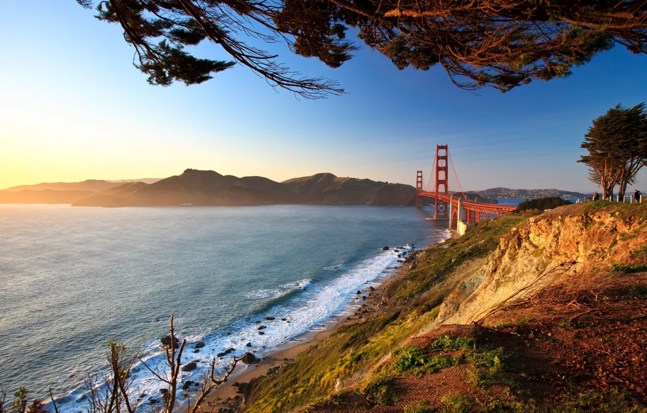 Photo wallpaper road, landscape, bridge, city, the city, photo, view, San Francisco