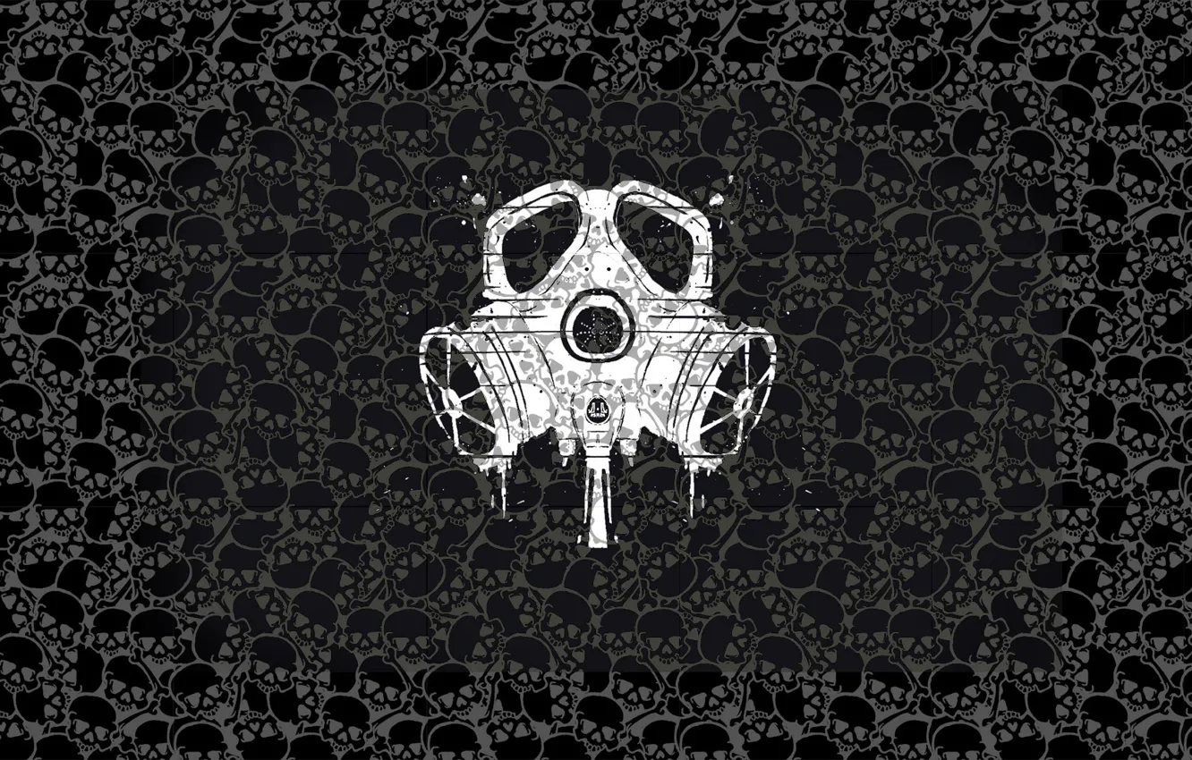 Photo wallpaper style, figure, skull, mask, gas mask, style, skulls, 1920x1080