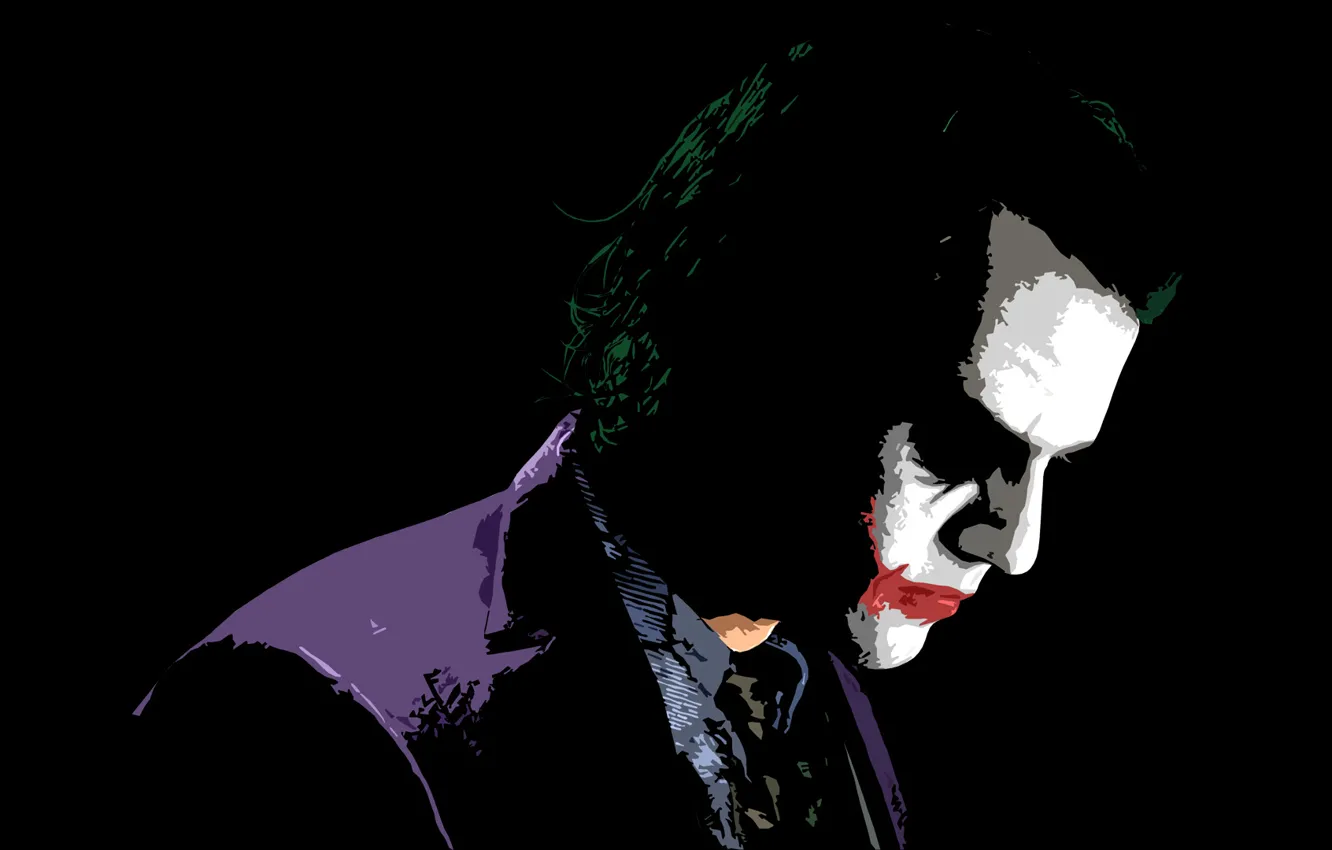 Photo wallpaper Joker, Heath Ledger, The Dark Knight
