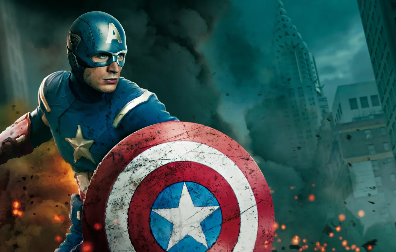 Photo wallpaper mask, hero, Captain America, Captain America, The Avengers, The Avengers