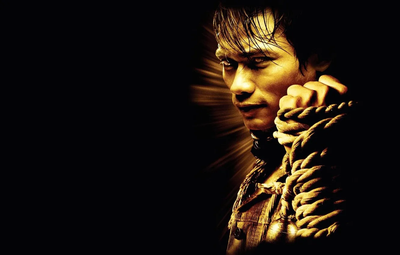 Photo wallpaper the dark background, rope, fighter, fist, Tony Ja, Tony Jaa, Tom yum goong, Honour of …