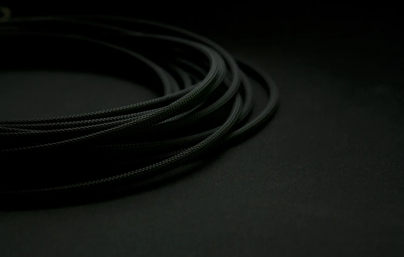 Photo wallpaper minimalism, black background, cord, 1920x1200, minimal walls, Black Color