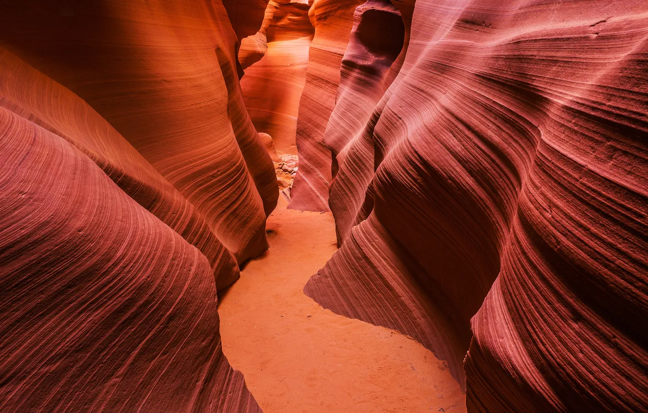 Photo wallpaper rocks, texture, USA, antelope canyon, Arizona