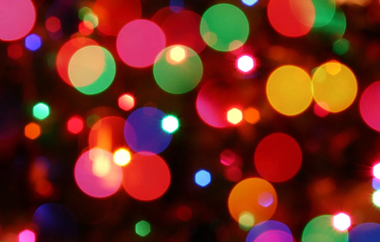 Photo wallpaper light, circles, color