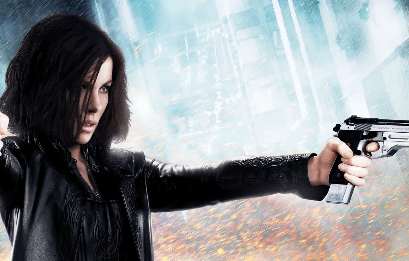 Photo wallpaper girl, gun, Kate Beckinsale, Kate Beckinsale, Selene, Underworld: Blood Wars, Underworld: blood War