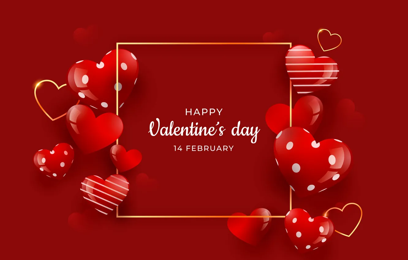 Photo wallpaper love, romance, heart, hearts, red, love, Valentine's day, romantic